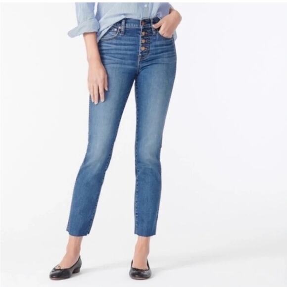 J Crew 9” Vintage Straight Jeans Button Fly - Picture 1 of 8